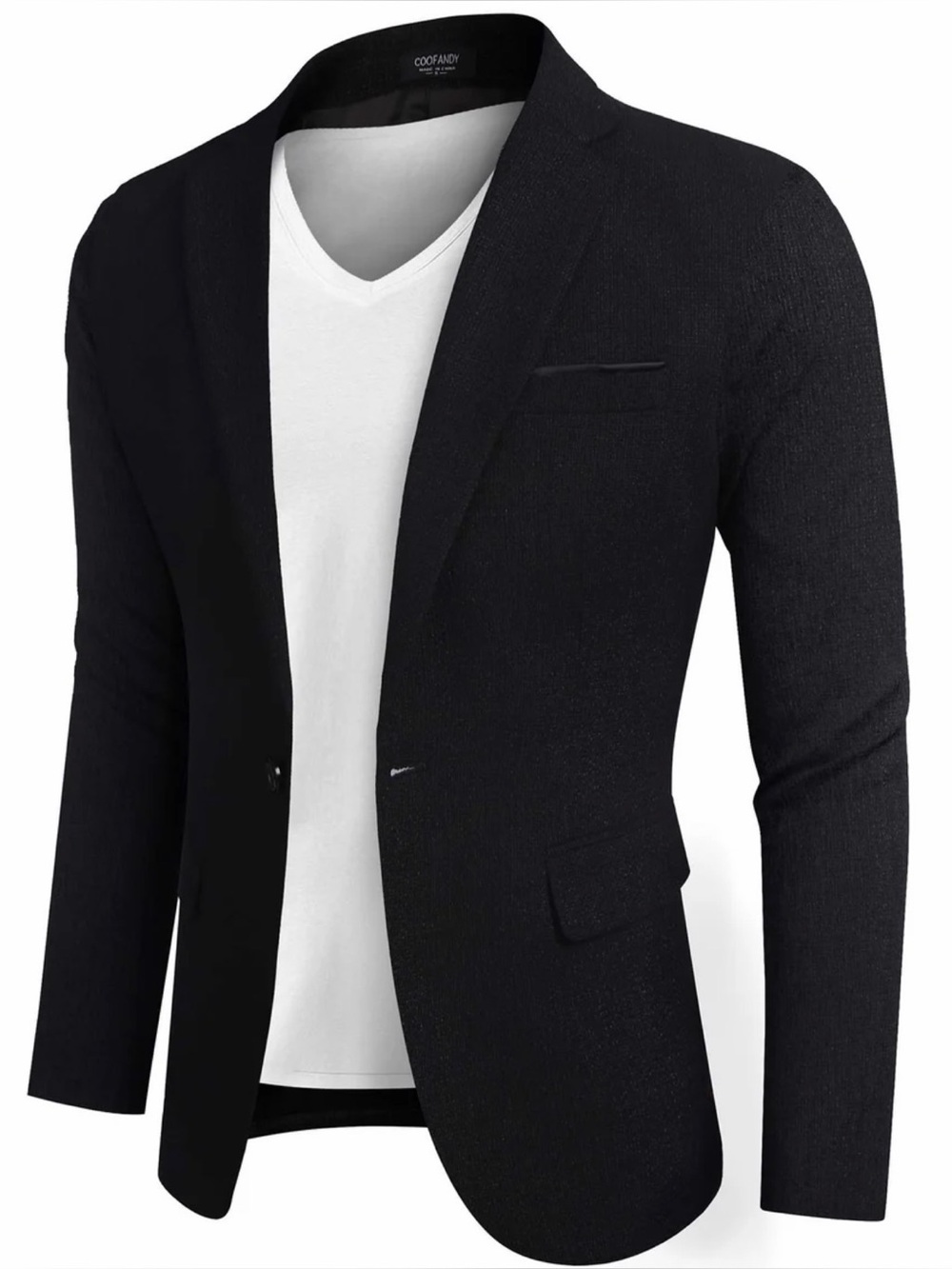 COOFANDY Men's Casual Blazer Slim Fit Suit Jacket Lightweight One Button Sz M